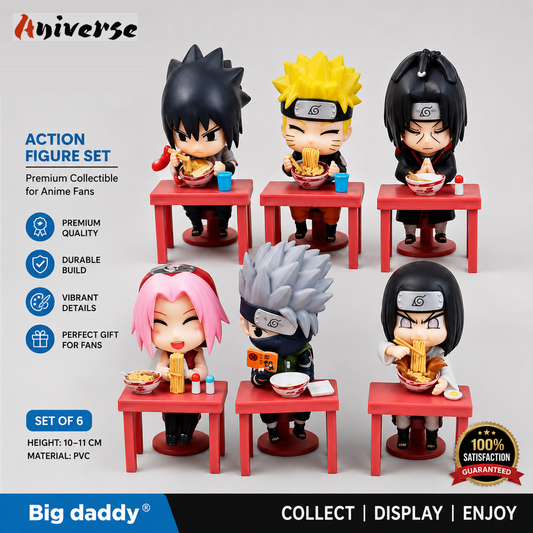Naruto Set of 6 Eating Ramen