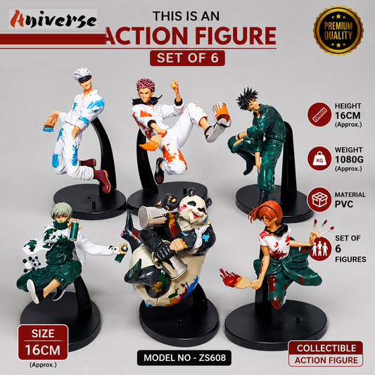 Jujutsu Kaisen Set of 6 Mini Action Figures