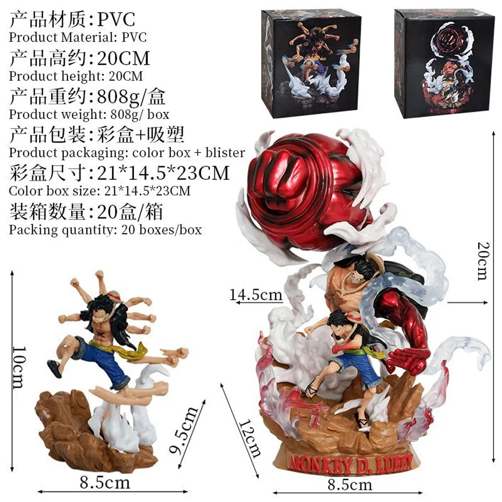 Luffy Gear 4 and Luffy Gattling Figures Combo