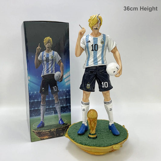 Sanji x Messi with Trophy Figure