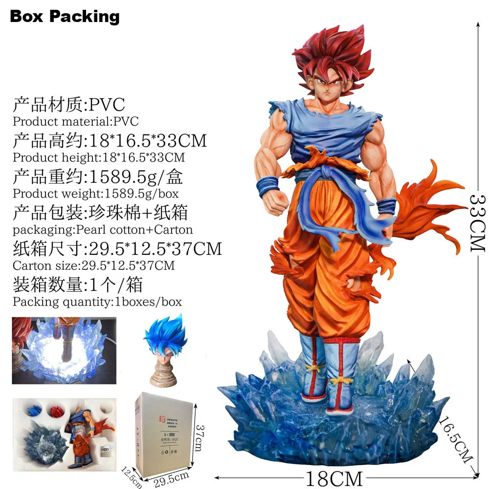 Super Saiyan Son Goku Blue LED Base Premium Figure