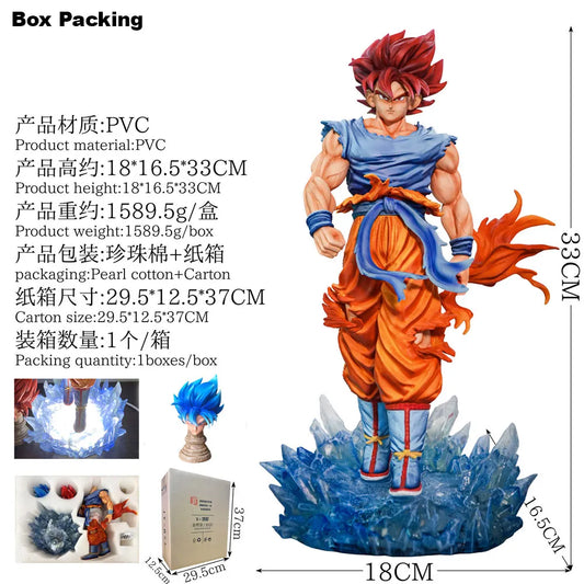 Super Saiyan Son Goku Blue LED Base Premium Figure